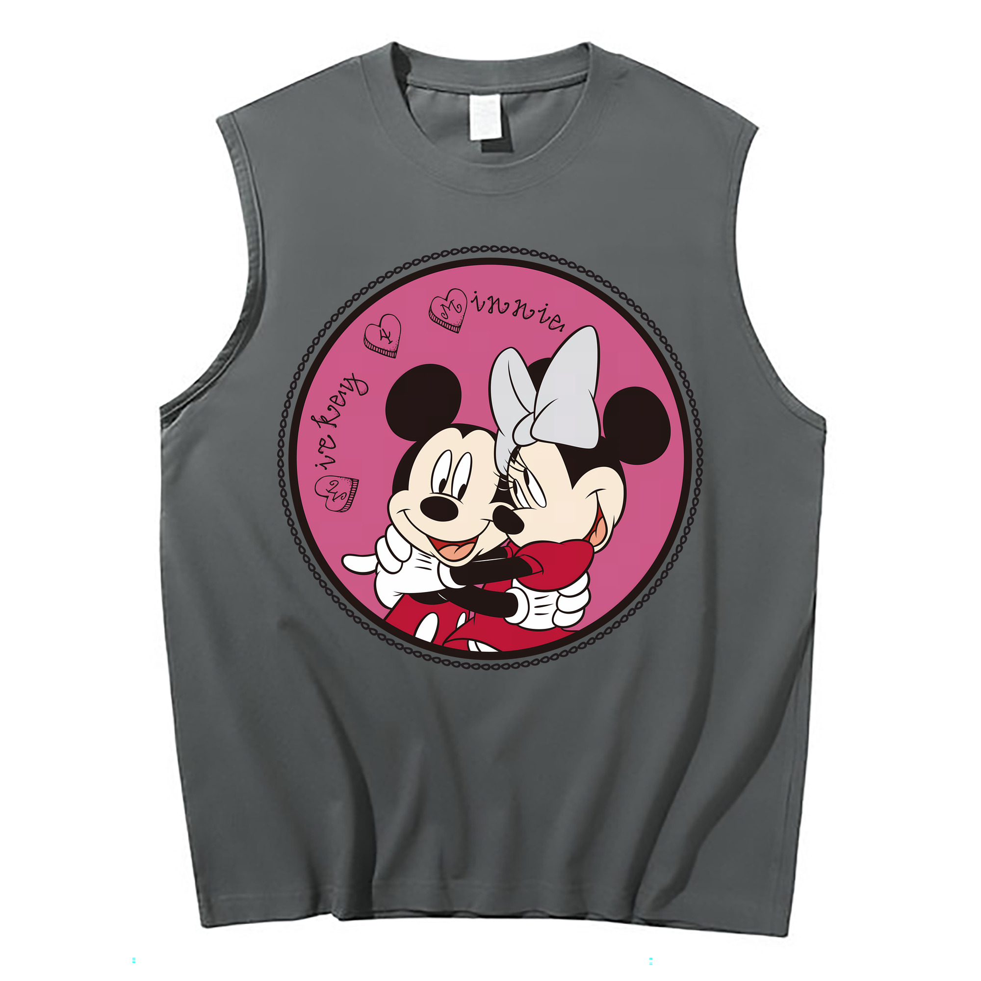 （画像用） ミッキーマウス Mickey Mouse コットン100％タンクトップ（フロントプリント）